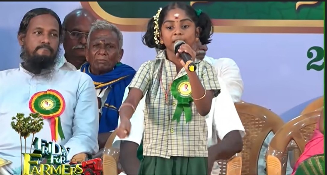 “பசிச்சா பணத்தையா திம்பீங்க..?” மேடையை உலுக்கிய விவசாயி மகள்! “நாடே பிச்சை எடுக்கும்!”